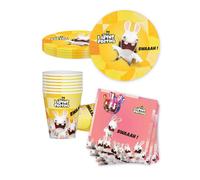 Vaisselle jetable - Kit anniversaire vaisselle jetable Lapins Crétins