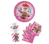 Vaisselle jetable - Kit anniversaire vaisselle jetable LOL