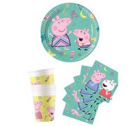 Vaisselle jetable - Kit anniversaire vaisselle jetable Peppa Pig