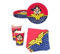 Vaisselle jetable - Kit anniversaire vaisselle jetable Wonder Woman