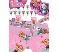 Vaisselle jetable - Maxi kit anniversaire Pat patrouille Stella et Everest