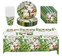 Vaisselle , Kit de Fête d'anniversaire 49 Pièces, Soirée à Thème, Nappe, Assiette, Tasse, Serviette Papier, Fournitures de Fête d'anniversaire pour Enfants