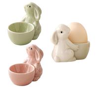 Vaisselle - Lot de 3 coquetiers en céramique - Style moderne - Doux et dur - Pour servir, petit déjeuner, brunch - Décoration de table de cuisine