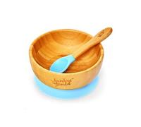 Vaisselle pour enfants - Bambuswald - Bol et cuillère inclus - 400 ml - En bambou - Bleu