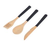 Vaisselle - SONEW - Ensemble de couverts en bois - 3 pièces - Sûr et durable - Anti-rayures