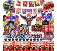 Vaisselle Star Anniversaire,111 Pièces Star Décoration Anniversaire,War Vaisselle de Fête,Inclure Nappe,Ballon en Aluminium,assiettes,Serviette Papier etc,Décoration D'anniversaire des Enfants