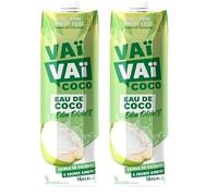 Vaïvaï - Eau de Coco Originale - 100% Pur Jus - Gourmande et Rafraîchissante - Sans Sucres Ajoutés - 1 Brique Tetra Pak d’1L (Lot de 2)