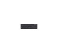 Trust Vaiya Clavier sans Fil Bluetooth + 2.4Gz AZERTY Français, Clavier Bluetooth Multi-appareils Rechargeable avec Pavé Numerique, 55% Plastique Recyclé, Windows iOS iPadOS macOS Android, Noir