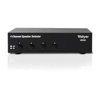 Vaiyer Sélecteur de haut-parleur 4 canaux - 600 W Max Système de distribution de haut-parleurs multi-pièces avec protection d'impédance - Connectez jusqu'à 4 paires d'enceintes à un amplificateur