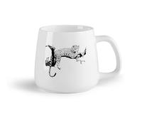 Vajilla de Cerámica para Hogar Leopardo en el árbol, gran felino （14oz/400ml） El mejor regalo para una bebida matutina, bodas, cumpleaños, regalos para mujeres, Día del Padre, madres, niñas y niños