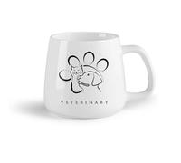 Vajilla de Cerámica para Hogar Medicina Veterinaria Animal Mascota （14oz/400ml） El mejor regalo para una bebida matutina, bodas, cumpleaños, regalos para mujeres, Día del Padre, madres, niñas y niños