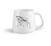 Vajilla de Cerámica para Hogar Notas de la rama bailan buen sonido （14oz/400ml） El mejor regalo para una bebida matutina, bodas, cumpleaños, regalos para mujeres, Día del Padre, madres, niñas y niños
