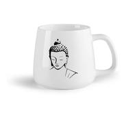 Vajilla de Cerámica para Hogar Patrón de estatua religiosa de Buda （14oz/400ml） El mejor regalo para una bebida matutina, bodas, cumpleaños, regalos para mujeres, Día del Padre, madres, niñas y niños