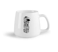 Vajilla de Cerámica para Hogar Pilas de libros, lectura, librería （14oz/400ml） El mejor regalo para una bebida matutina, bodas, cumpleaños, regalos para mujeres, Día del Padre, madres, niñas y niños