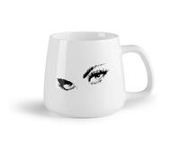 Vajilla de Cerámica para Hogar Salón de belleza Beautiful Eyes （14oz/400ml） El mejor regalo para una bebida matutina, bodas, cumpleaños, regalos para mujeres, Día del Padre, madres, niñas y niños