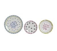 VAJILLA SET 18 PORCELANA 27X27X2,5 AFRICA AZUL