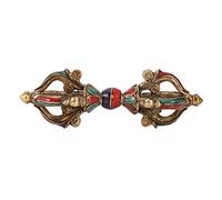 Vajra Tibétain Traditionnel à Cinq Branches, Amulette Bouddhiste pour Méditation, Prière et Rituel d'Autel, Accessoire de Temple