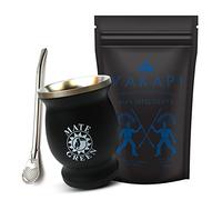 Vakapi Yerba Mate Green Set Mas Inteligente 500 g Mug isotherme en acier inoxydable avec Bombilla, thé maté au ginseng de Sibérie 700 g