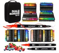 VAKKI Lot de 168 feutres de coloriage à double pointe pour peinture, écriture, dessin et croquis