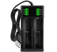 Vakler 18650 Chargeur de Batterie 3,7V, 4 Slots Chargeur Accu écran LCD