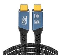 Vakler 240W Cable USB C vers USB C, 1M Cable Thunderbolt 4 USB C câble Supporte Transfert de Données 40Gbps Vidéo 8K@60Hz Charge Rapide 48V/5A pour MacBook Phone Docking Station SSD eGPU Monitor