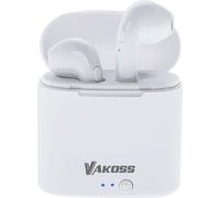 VAKOSS SK-832BW Casque Bluetooth avec microphone, intra-auriculaire, avec station d'accueil, blanc