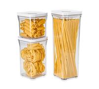 VAKUEN Premium Luftdichte Frischhaltedosen, Smart One-Click Seal Deckel, ohne Scharniere, patentiertes Doppelsilikon-Futter, 100% auslaufsicher, spülmaschinen-, gefrier- und mikrowellengeeignet