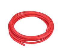 Vakuumschlauch 4mm, Qiilu Unterdruckschlauch, Auto 5 Meter Silikon Vakuumschlauch Schlauch Rohr Silikonschlauch Universal(Rot)