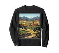 Val de Loire France Vignoble Campagne Voyage Art Sweatshirt