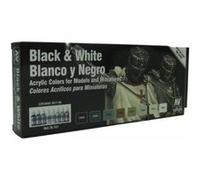 VAL70151 - Model Color Set - Black and White (x8) - Modélisation plastique Peintures G