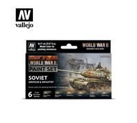 (VAL70202) - AV Vallejo Model Color Set - WWII Soviet Armour&Infantry