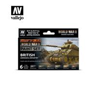 (VAL70204) - AV Vallejo Model Color Set - WWII British Armour&Infantry