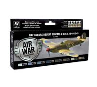 (VAL71163) - AV Vallejo Model Air Set - WWII RAF Desert (x8)
