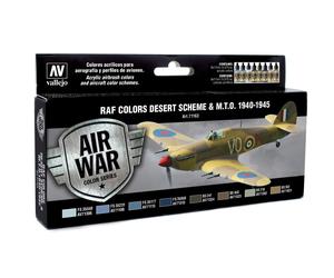 (VAL71163) - AV Vallejo Model Air Set - WWII RAF Desert (x8)