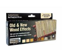(VAL71187) - AV Vallejo Model Air Set - Old & New Wood Effects