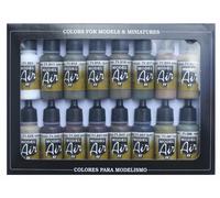(VAL71190) - AV Vallejo Model Air Set - Extreme Modelling Tank (x16)
