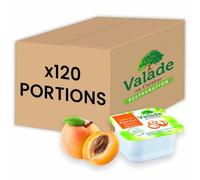 Valade Confiture d'Abricot, Barquettes Individuelles, 120 Portions de 30g, Fabriqué en France