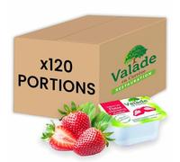 Valade Confiture de Fraise, Barquettes Individuelles, Fabriqué en France, 35% de Fruits, 120 Portions de 30g