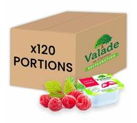 Valade Confiture de Framboise, Barquettes Individuelles, 35% de Fruits, 120 Portions de 30g, Fabriqué en France