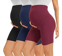 VALANDY Creamlush Shorts de Maternité au-dessus du ventre pour Grossesse, Shorts Biker, Pantalon de Salon, Yoga (S-XL), XL