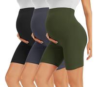 VALANDY Creamlush Shorts de Maternité au-dessus du ventre pour Grossesse, Shorts Biker, Pantalon de Salon, Yoga (S-XL), L