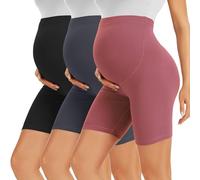 VALANDY Creamlush Shorts de Maternité au-dessus du ventre pour Grossesse, Shorts Biker, Pantalon de Salon, Yoga (S-XL), L