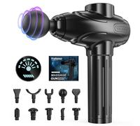 Valano Pistolet de Massage Musculaire Professionnel, Massage Gun avec 10 Têtes & 7 Vitesses Masseur Dos et Cervicales Silencieux Appareil de Massage Électrique pour Sportif, Idée Cadeau Homme et Femme