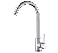 VALAZ Robinet Cuisine Evier | Robinet Mitigeur 360° Swivel, Haute Pression, Economie d'Eau | Installation Facile et Rapide | Laiton, Acier Inoxydable, Chromé, Série Misisipi
