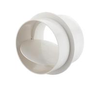Valbot à contre-disque de tuyau en PVC Valette de ventilation non retour pour le ventilateur d'extracteur Backdraft Prévention du système d'échappement de la salle de bain blanc 80mm