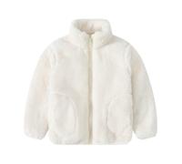 Valcatch Enfants Douce Polaire Full-Zip Veste Fausse Fourrure Manteau Flou avec Poches Hiver Vêtements D’extérieur Chauds pour Petit Garçon Fille 2-11 Ans