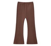 Valcatch Filles Pantalon évasé côtelé Taille élastique Legging à Volants Léger Couleur Unie Pantalons Doux et serrés 3-8 Ans