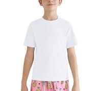 Valcatch Garçon UPF 50+ Rash Guard Maillots de Bain Enfants Adolescents Séchage Rapide Athlétique Manches Courtes T Shirt UV SPF Pêche Surf Eau Plage Tops Course Entraînement Gym Active Tee Shirt