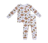 Valcatch Garçons Filles Pyjama Ensemble Enfants 2 Pièces Long Johns Haut à Manches Longues et Pantalon Dessin Animé Imprimé Vêtements De Nuit Ensemble De sous-Vêtements