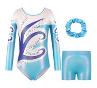 Valcatch Gymnastics Justaucorps pour Filles Kids Toddler Gymnastics Shorts et Bandeau One Piece Dancing Ballet Body Pratique Combinaison 5-12 ans